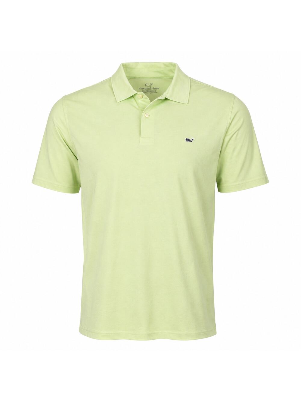 Vineyard Vines Performance Polo Mens M Light Green Golf Shirt Stretch Whale Logo